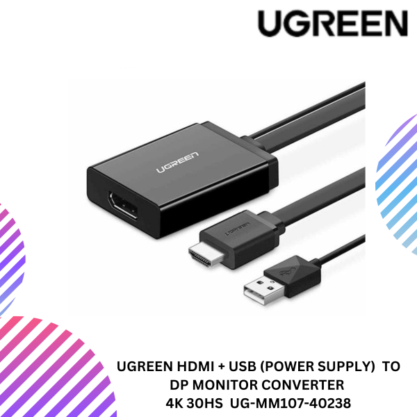 UGREEN HDMI + USB (POWER SUPPLY)  TO DP MONITOR CONVERTER