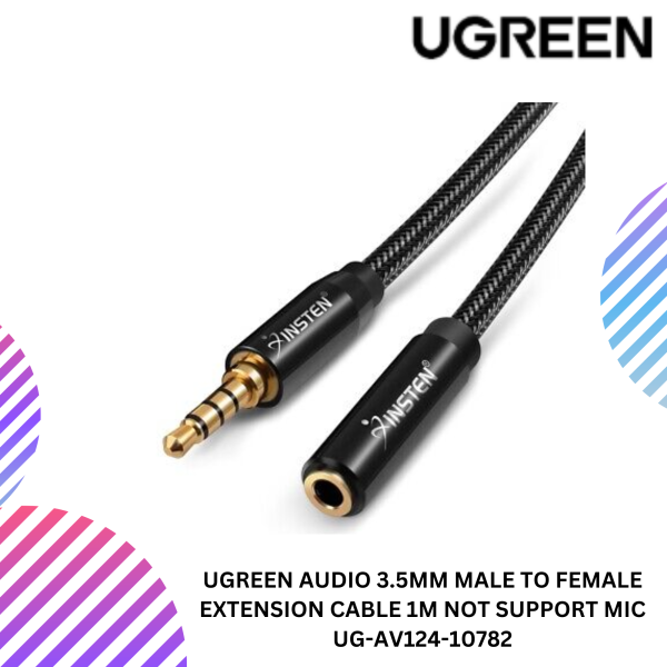 UGREEN AUDIO 3.5MM MALE TO FEMALE EXTENSION CABLE 1M NOT SUPPORT MIC