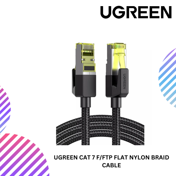 UGREEN CAT 7 F/FTP FLAT NYLON BRAID CABLE