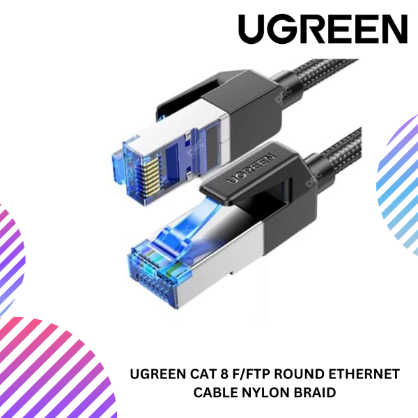UGREEN CAT 8 F/FTP ROUND ETHERNET CABLE NYLON BRAID