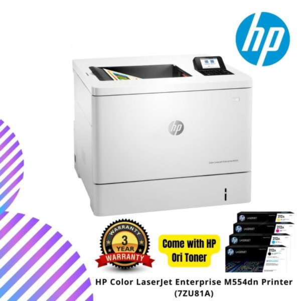 HP Color LaserJet Enterprise M554dn Printer (7ZU81A)