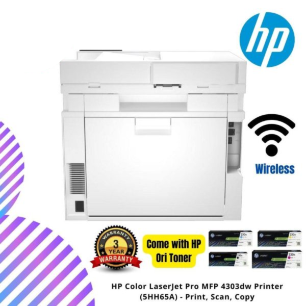 HP Color LaserJet Pro MFP 4303dw Printer (5HH65A) - Print, Scan, Copy