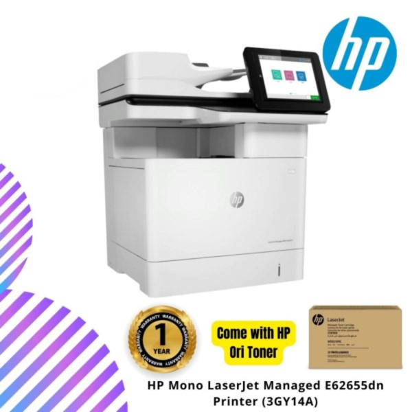HP Mono LaserJet Managed E62655dn Printer (3GY14A)