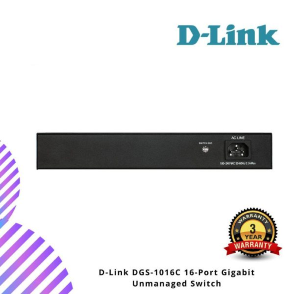 D-Link DGS-1016C 16-Port Gigabit Unmanaged Switch