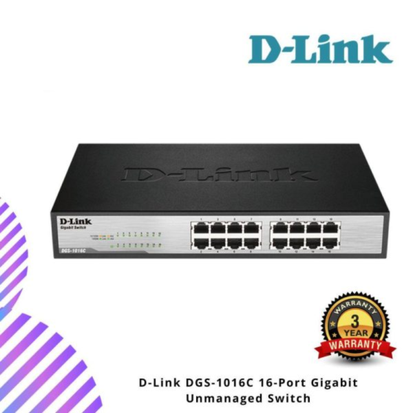 D-Link DGS-1016C 16-Port Gigabit Unmanaged Switch