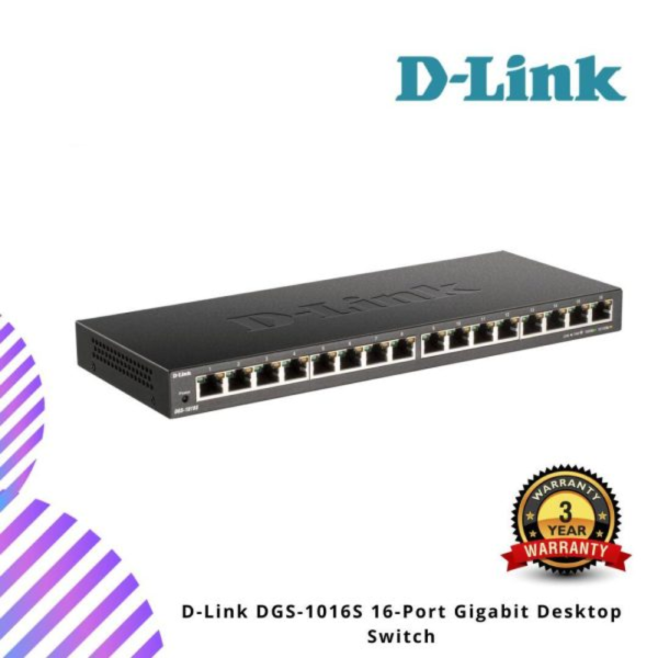 D-Link DGS-1016S 16-Port Gigabit Desktop Switch