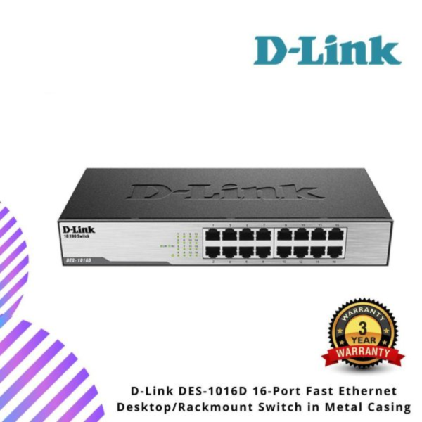 Untitled-design-2024-12-11T173106.425.png D-Link DES-1016D 16-Port Fast Ethernet Desktop/Rackmount Switch in Metal Casing