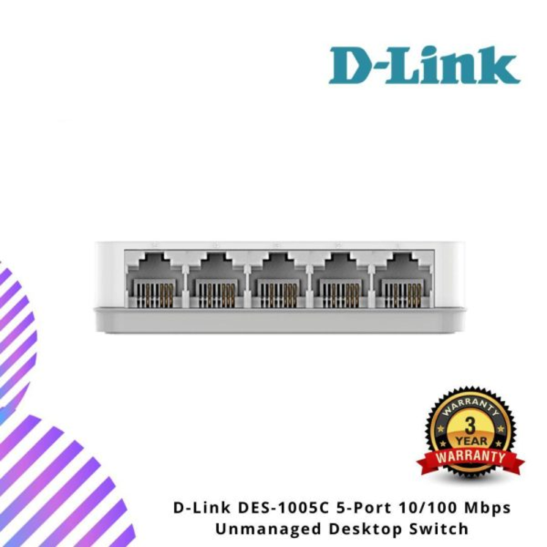 Untitled-design-2024-12-11T173500.139.png D-Link DES-1005C 5-Port 10/100 Mbps Unmanaged Desktop Switch