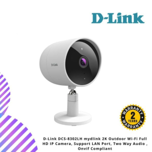 D-Link DCS-8302LH mydlink 2K Outdoor Wi-Fi Full HD IP Camera, Support LAN Port, Two Way Audio , Onvif Compliant