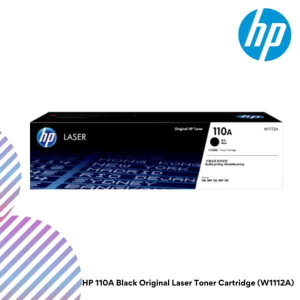 HP 110A Black Original Laser Toner Cartridge (W1112A)