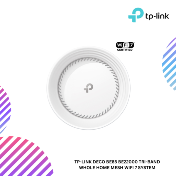 TP-Link Deco BE85 BE22000 Tri-Band Whole Home Mesh WiFi 7 System