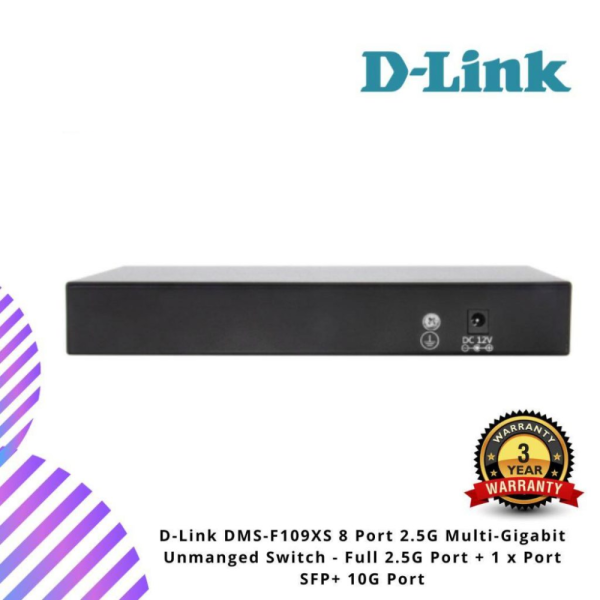 D-Link DMS-F109XS 8 Port 2.5G Multi-Gigabit Unmanged Switch - Full 2.5G Port + 1 x Port SFP+ 10G Port