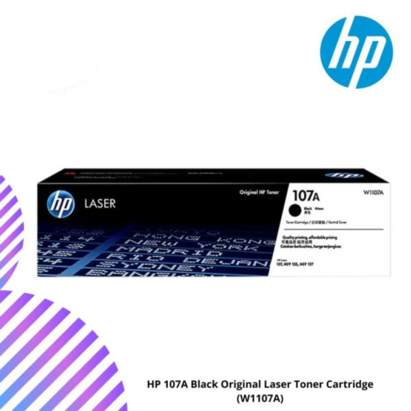 HP 107A Black Original Laser Toner Cartridge (W1107A)