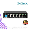 D-Link DES-F1006P-E 6-Port Unmanaged PoE Switch-4 Port 100Base 250M POE Switches + 2 UTP Uplink Port (POE Budget 60W)