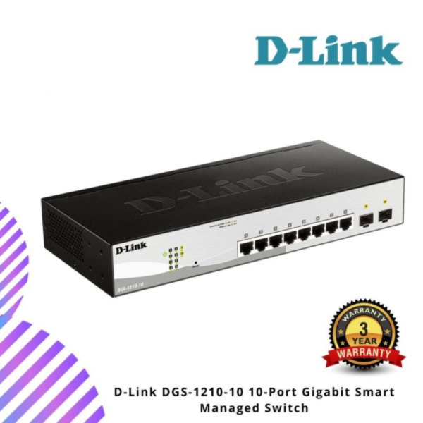 D-Link DGS-1210-10 10-Port Gigabit Smart Managed Switch