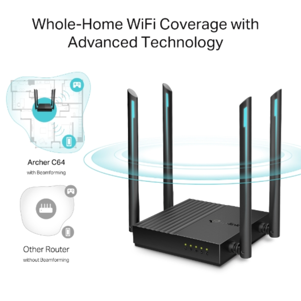 TP-LINK Archer C64 AC1200 Dual-Band Wi-Fi Router