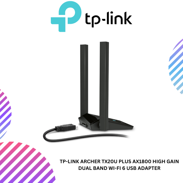 TP-Link Archer TX20U Plus AX1800 High Gain Dual Band Wi-Fi 6 USB Adapter