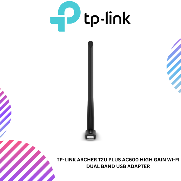 TP-Link Archer T2U Plus AC600 High Gain Wi-Fi Dual Band USB Adapter