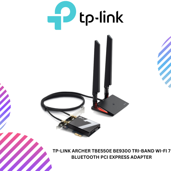 TP-Link Archer TBE550E BE9300 Tri-Band Wi-Fi 7 Bluetooth PCI Express Adapter