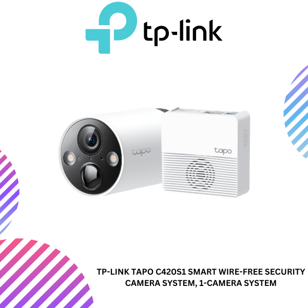 TP-Link Tapo C420S1 Smart Wire-Free Security Camera System, 1-Camera System
