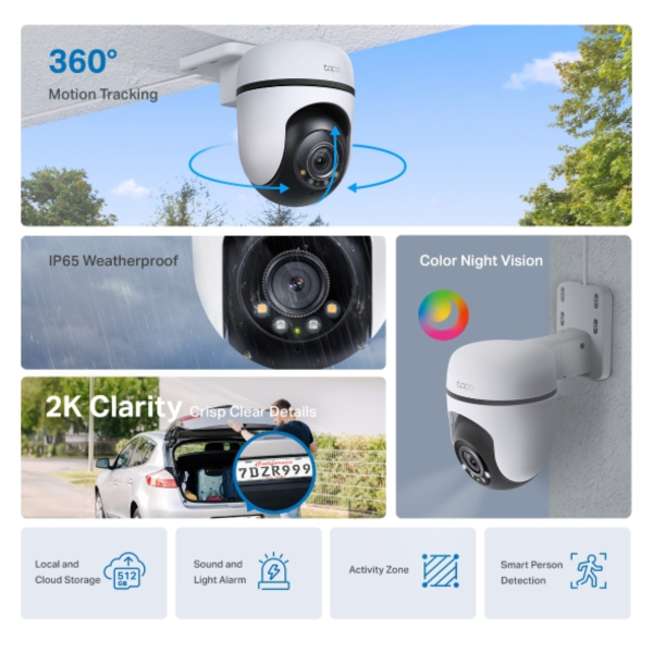 TP-LINK Tapo C510W Outdoor Pan/Tilt Security WiFi Camera