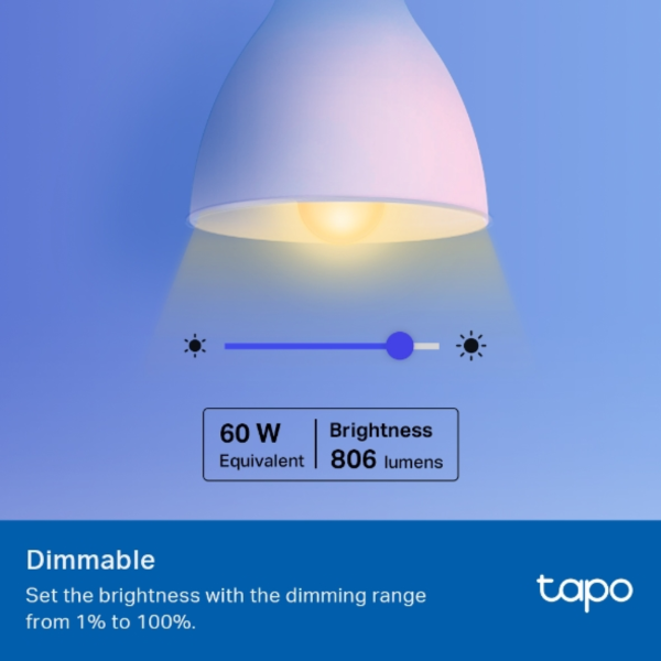 TP-Link Tapo L530E Smart Wi-Fi Light Bulb, Multicolour
