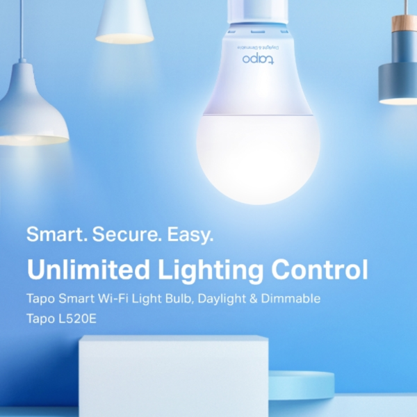 TP-Link Tapo L520E Smart Wi-Fi Light Bulb, Daylight & Dimmable