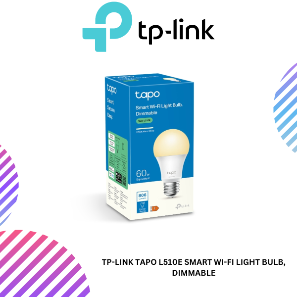 TP-Link Tapo L510E Smart Wi-Fi Light Bulb, Dimmable