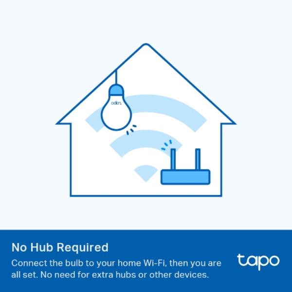 TP-Link Tapo L510E Smart Wi-Fi Light Bulb, Dimmable