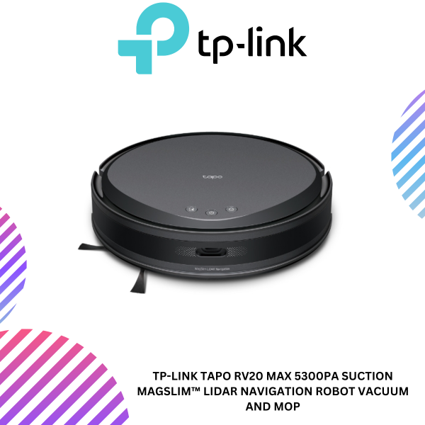 TP-Link Tapo RV20 Max 5300Pa Suction MagSlim™ LiDAR Navigation Robot Vacuum and Mop
