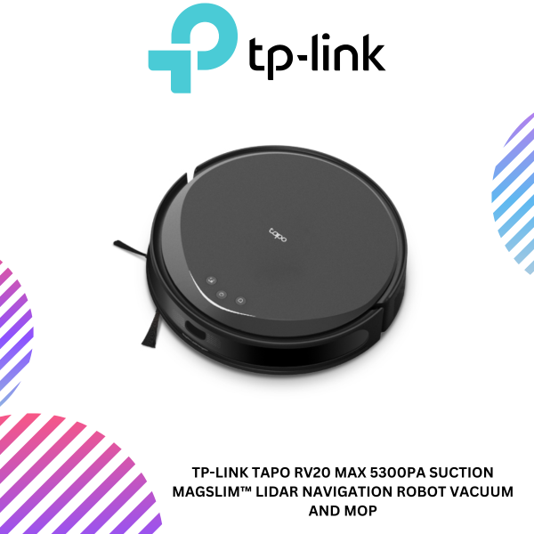 TP-Link Tapo RV20 Max 5300Pa Suction MagSlim™ LiDAR Navigation Robot Vacuum and Mop