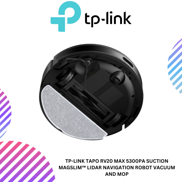 TP-Link Tapo RV20 Max 5300Pa Suction MagSlim™ LiDAR Navigation Robot Vacuum and Mop