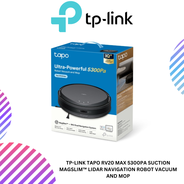 TP-Link Tapo RV20 Max 5300Pa Suction MagSlim™ LiDAR Navigation Robot Vacuum and Mop