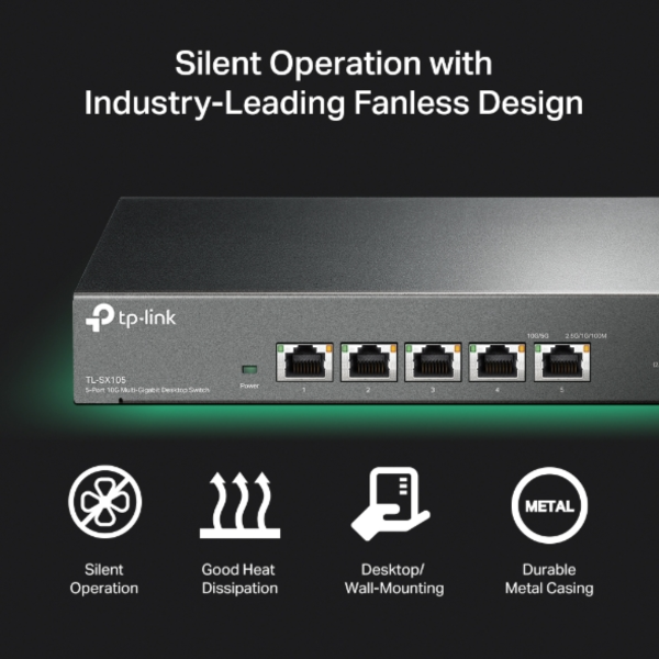 TP-Link TL-SX105 5-Port 10G Desktop Switch