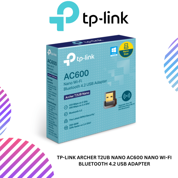 TP-Link Archer T2UB Nano AC600 Nano Wi-Fi Bluetooth 4.2 USB Adapter