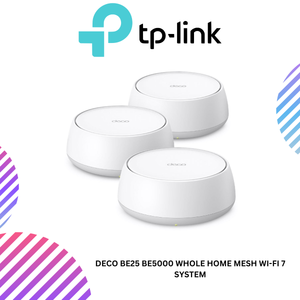 Deco BE25 BE5000 Whole Home Mesh Wi-Fi 7 System