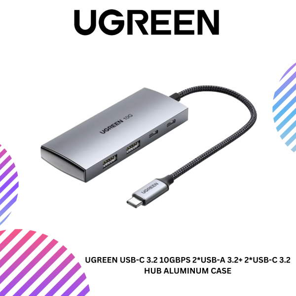ang-copy-2025-03-20T162721.516.png UGREEN USB-C 3.2 10GBPS 2*USB-A 3.2+ 2*USB-C 3.2 HUB ALUMINUM CASE