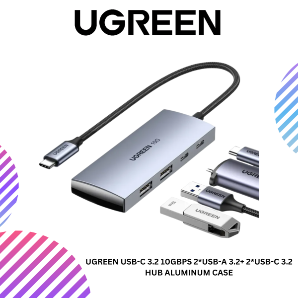 ang-copy-2025-03-20T162819.130.png UGREEN USB-C 3.2 10GBPS 2*USB-A 3.2+ 2*USB-C 3.2 HUB ALUMINUM CASE