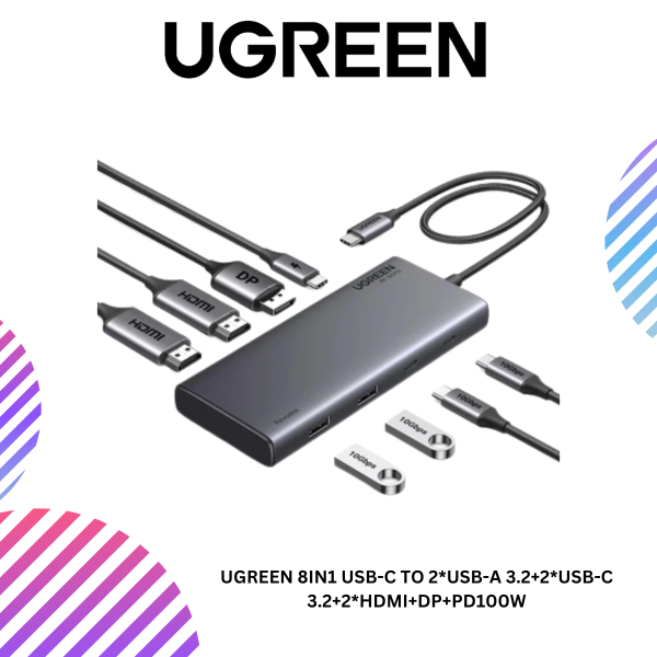 ang-copy-2025-03-20T180458.939.png UGREEN 8IN1 USB-C TO 2*USB-A 3.2+2*USB-C 3.2+2*HDMI+DP+PD100W