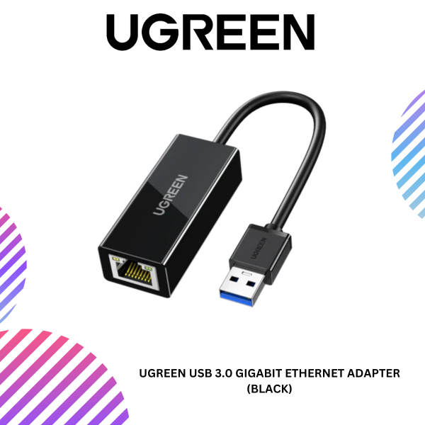UGREEN USB 3.0 GIGABIT ETHERNET ADAPTER (BLACK)