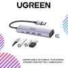UGREEN USB3.0 TO 3×USB3.0 + RJ45 (1000M) ETHERNET ADAPTER TYPE-C POWER SUPPLY