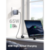 UGREEN 65W 2C1A WORLDWIDE TRAVEL GAN FAST CHARGER INTERCHANGEABLE UK/US/EU PLUGS