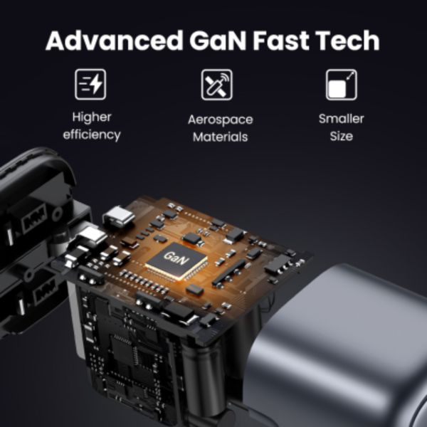 UGREEN NEXODE 45W DUAL USB-C GAN FAST CHARGER + USB-C TO USB-C CABLE 100W 1M (WHITE)