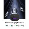 UGREEN 30W DUAL USB-C PD + USB-A QC FAST CAR CHARGER