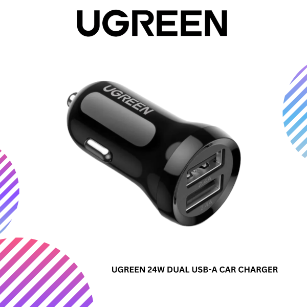 UGREEN 24W DUAL USB-A CAR CHARGER