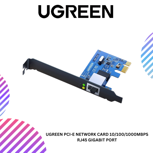 UGREEN PCI-E NETWORK CARD 10/100/1000MBPS RJ45 GIGABIT PORT