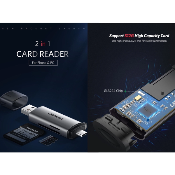 ang-copy-2025-03-25T110804.560.png UGREEN USB-A 3.0+USB-C 3.1 GEN 1 TO TF/SD 3.0 CARD READER