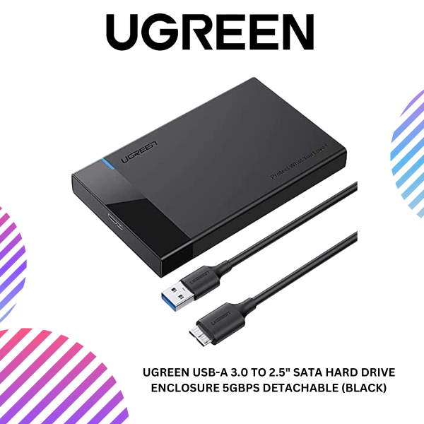 ang-copy-2025-03-25T114927.178.png UGREEN USB-A 3.0 TO 2.5" SATA HARD DRIVE ENCLOSURE 5GBPS DETACHABLE (BLACK)