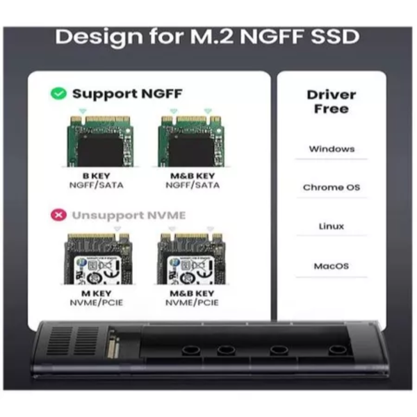 ang-copy-2025-03-25T152143.413.png UGREEN USB-C 3.1 GEN1 TO M.2 SATA ALUMINUM SSD ENCLOSURE 5G WITH C TO A CABLE 50CM