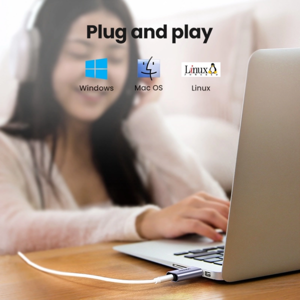 UGREEN USB-A 2.0 TO 3.5MM EXTERNAL STEREO SOUND ADAPTER